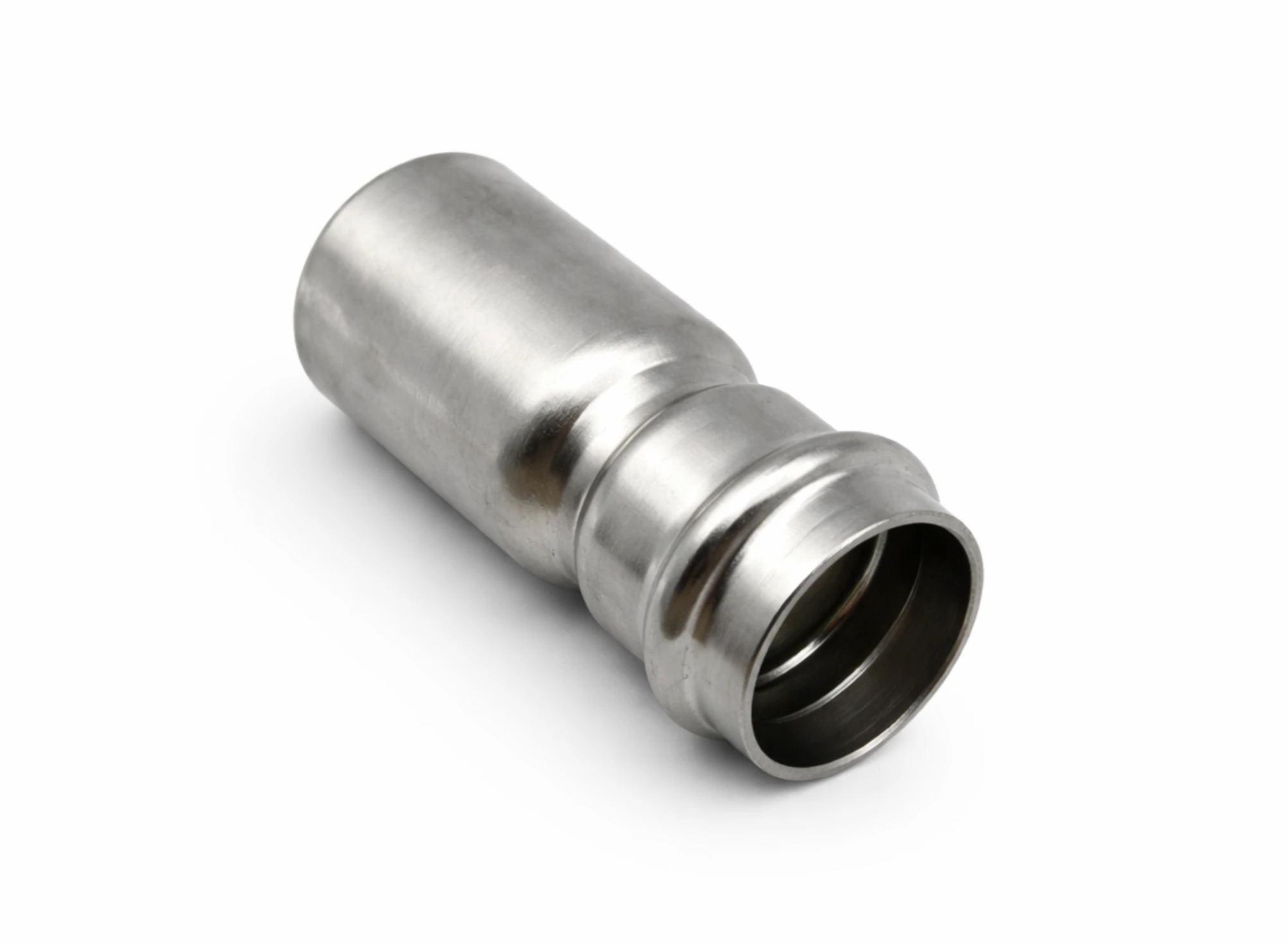 Stainless steel reducing connector, plain/press