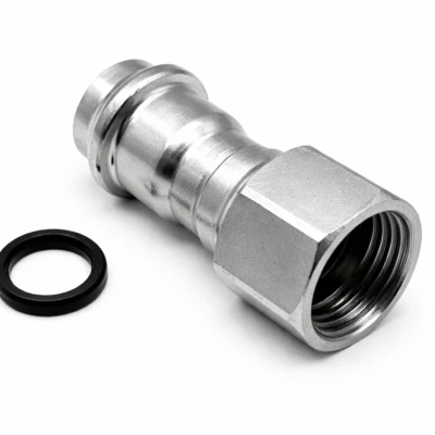 Stainless steel press female union